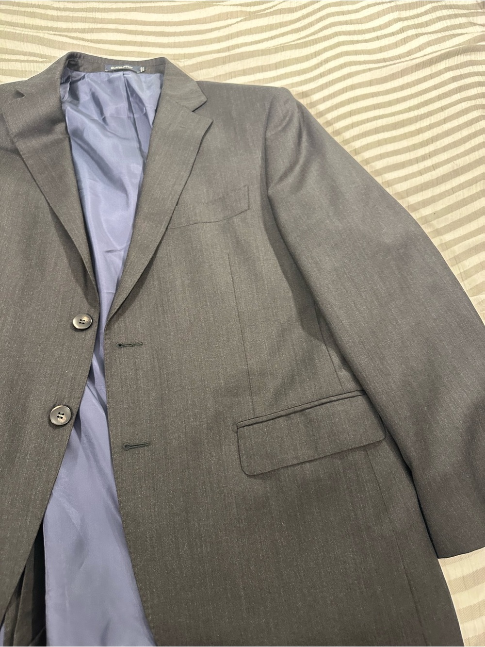 Suitsupply Men's Gray Blazer pure Italian wool Classic Single-Breasted NWOT 42R